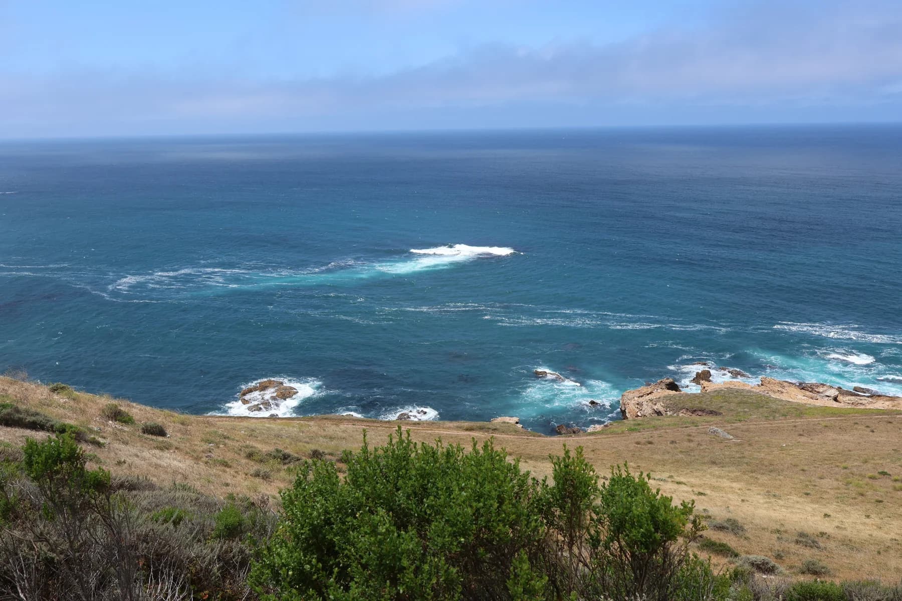 A coastal ocean view from one of Sue's hikes