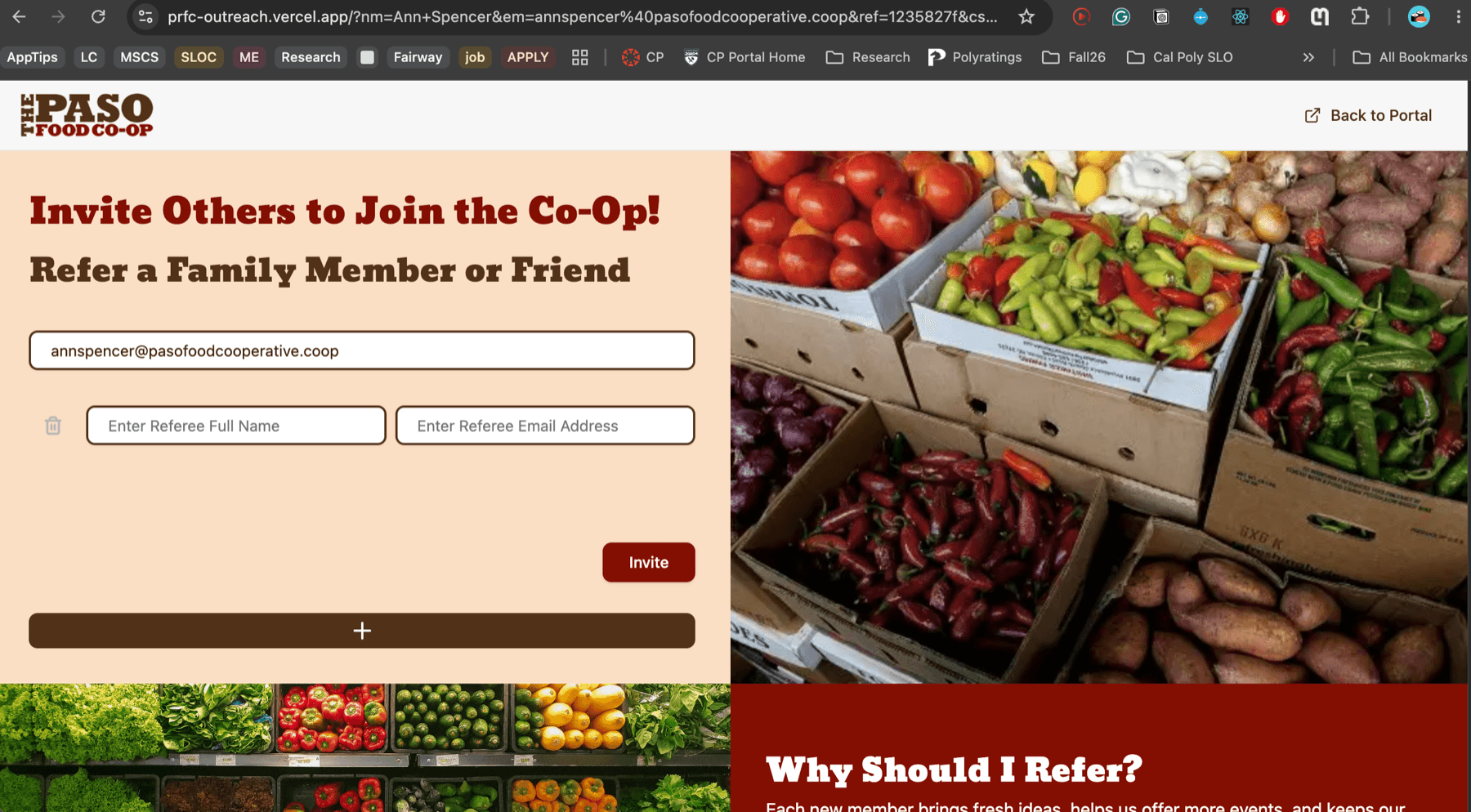 Paso Robles Food Co-op referral form