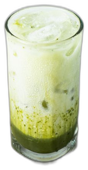 An iced matcha
